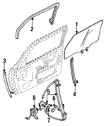 F3XY1221410A - Body: Door Glass for Mercury: Villager Image