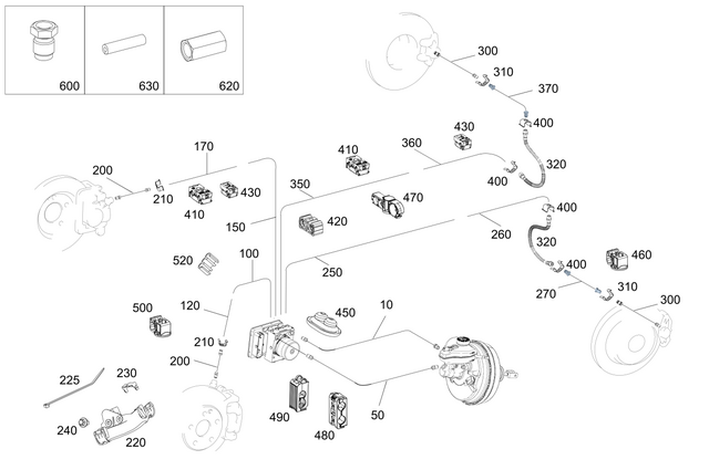 4634202401 - : Brake Line for Mercedes-Benz Image