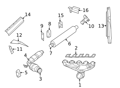 Brackets, Flanges & Hangers for 2013 SRT Viper #0