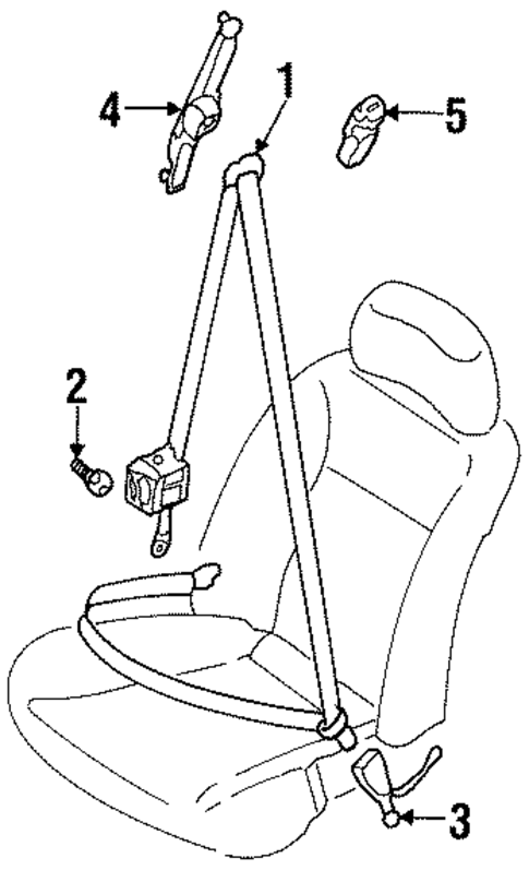 Front Seat Belts for 2002 INFINITI G20 #0
