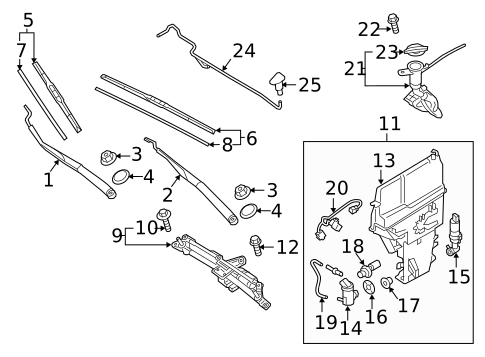 Wiper & Washer Components for 2015 Hyundai Genesis #0