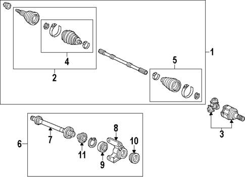 Axle Shaft for 1992 Honda Accord #1