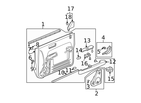 Front Door for 2005 Honda Element #2