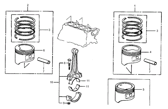 Piston - Connecting Rod for 1985 Honda Civic #0