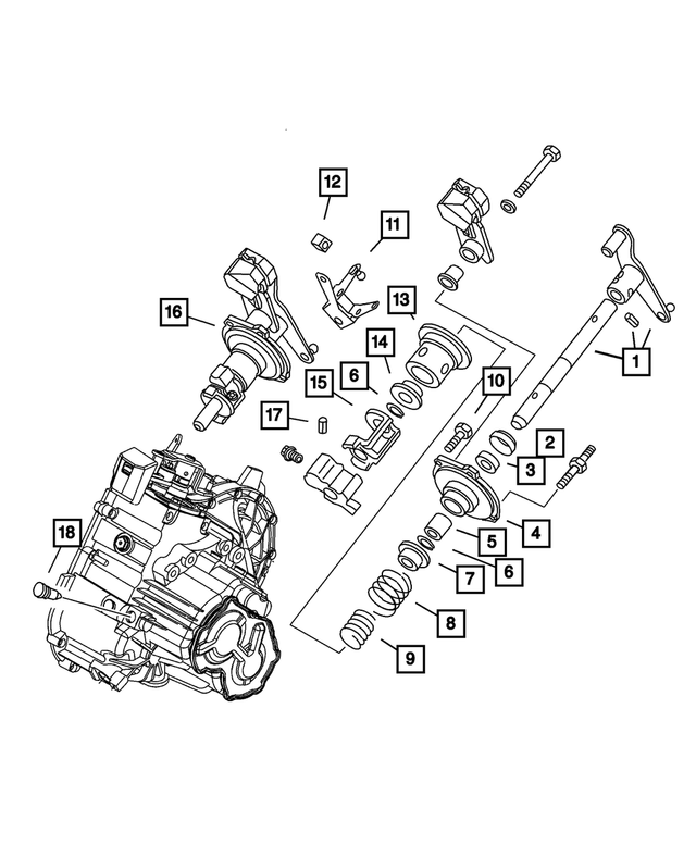 « 5083975AA – Getrag Manual Transaxle 5 Speed : Sélecteur De Vitesse Detente pour Mopar Image »