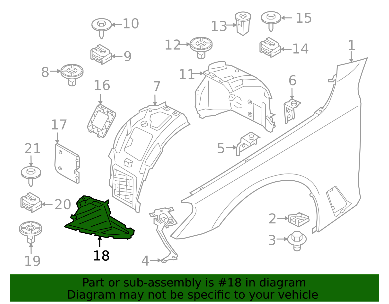 Rear Fender Liner - BMW (51717374741)