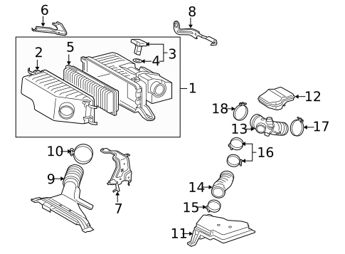 Air Intake for 2008 Lexus RX400h #0