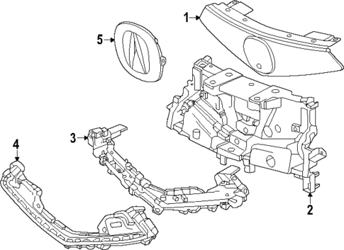 Grille & Components for 2024 Acura ZDX #0