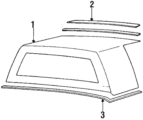 Exterior Trim - Roof for 1990 Chrysler New Yorker #0