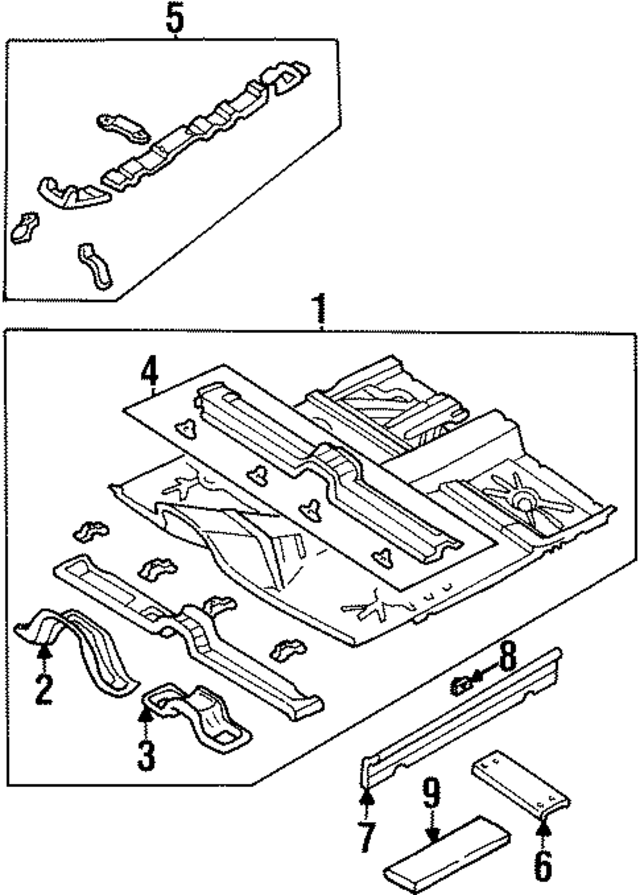 4897795AB - Body: Front Floor Pan for Mopar Image