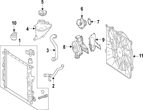 Cooling System for 2009 Mercedes-Benz GL550 #0