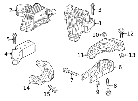 Engine & Trans Mounting for 2018 Jeep Cherokee #0