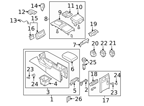 Center Console for 2009 INFINITI FX35 #0