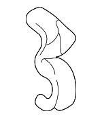 827111E370 - Body: Release Cable Retainer for Scion: xA | Toyota: Echo, Prius C, RAV4 Image