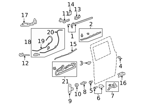Door & Components for 2005 Honda Odyssey #0