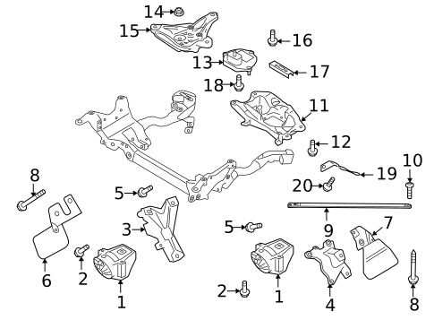 Engine & Trans Mounting for 2010 Audi S5 #0
