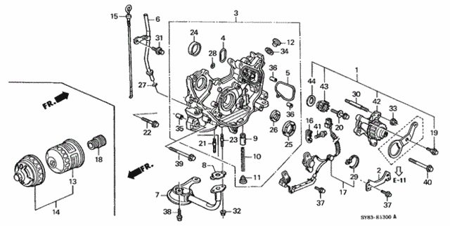 Oil Pump - Oil Strainer (1) for 1998 Acura CL #0