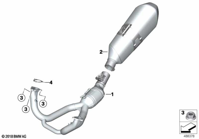 18518564070 - Exhausts &amp; Performance: Gasket For Exhaust Manifold for BMW-Motorrad Image
