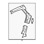 8K9809737 - Body: Body C-Pillar Reinforcement for Audi: A4 Quattro, allroad Image