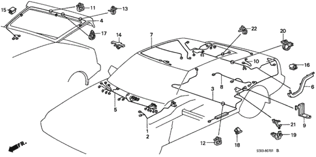 Rear Wire Harness for 1986 Honda Accord #0