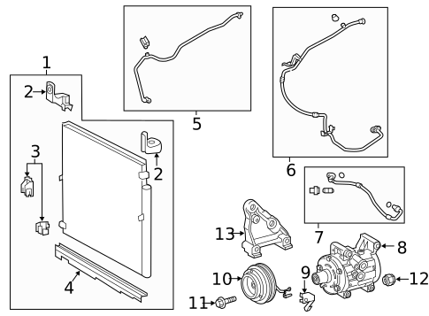 Condenser, Compressor & Lines for 2020 Toyota Tacoma #0