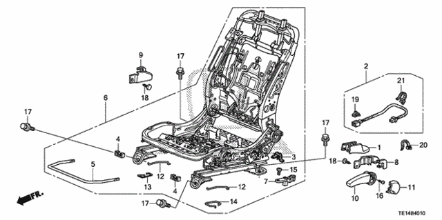 Front Seat Components (L.) (Manual Height) for 2012 Honda Accord #0