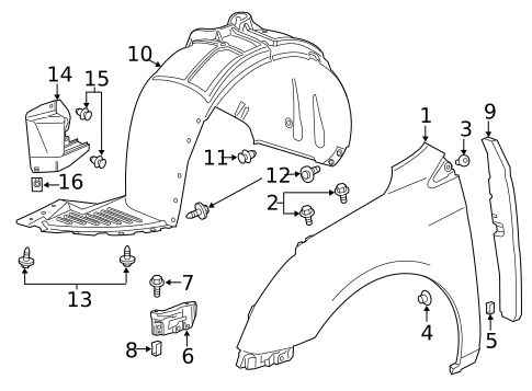 Fender & Components for 2013 Cadillac XTS #0