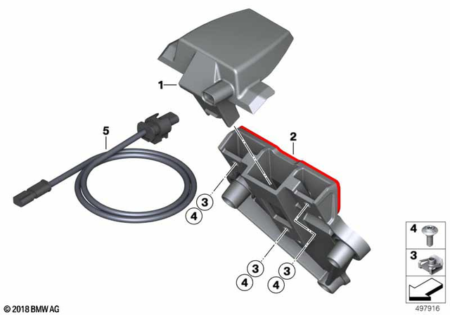 63218525576 - Lights: License Plate Lamp, Led -  for BMW-Motorrad Image