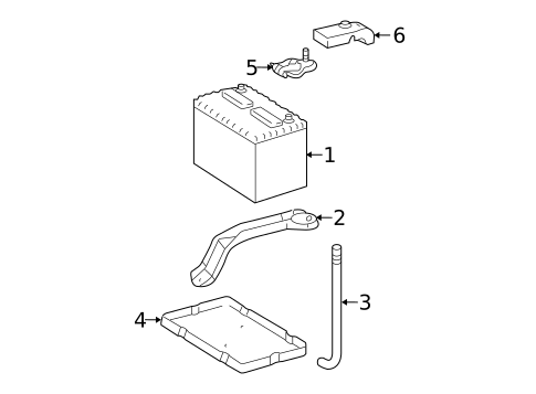 Battery & Related Components for 2009 Lexus ES350 #0