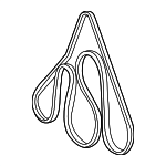 C9PZ8620CZ - Cooling System: Serpentine Belt for Ford: E-250 Econoline Club Wagon, E-350 Econoline, E-350 Econoline Club Wagon, F-250, F-350, F-Super Duty Image