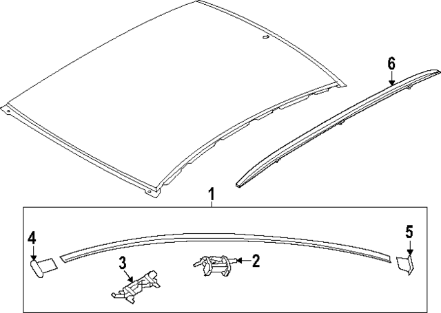 87230GI000 - : Roof Molding for Hyundai Image