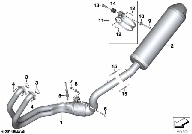 18518546595 - : Exhaust Manifold for BMW-Motorrad Image