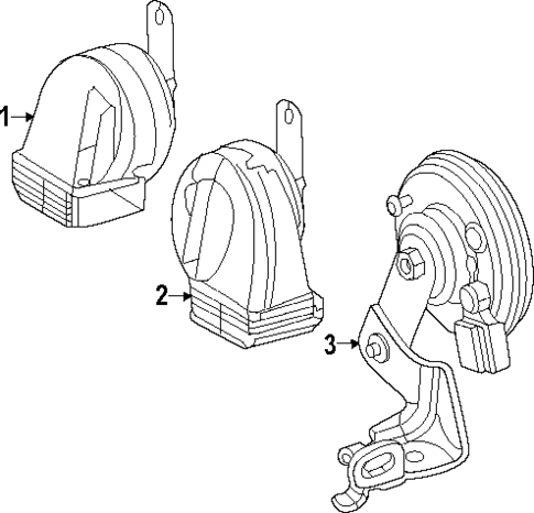 Horn for 2025 Toyota Grand Highlander #0