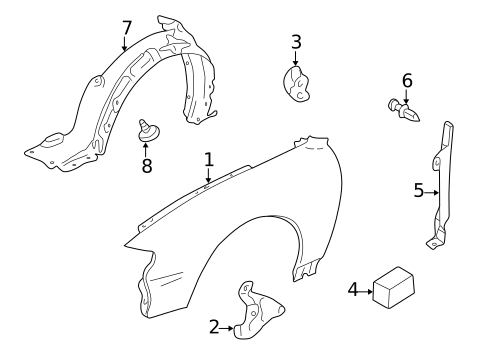 Fender & Components for 1997 Mazda Millenia #0