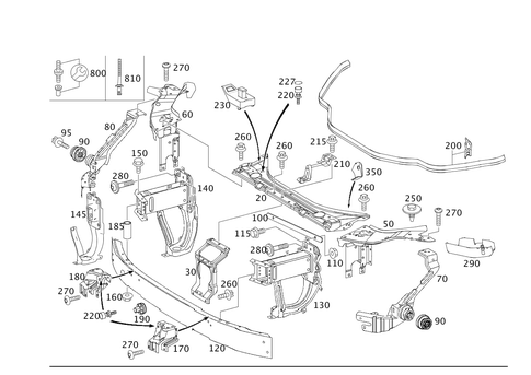 Front Stiffening and Radiator Support for 2009 Mercedes-Benz E320 #0