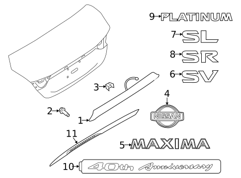 Spoiler for 2021 Nissan Maxima #0