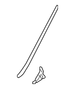 73162SZAA01ZA - : 09-15 Honda Pilot Left (DRIVER) Front Windshield Side Garnish *NH70* (Flat Black) for Honda: Pilot Image