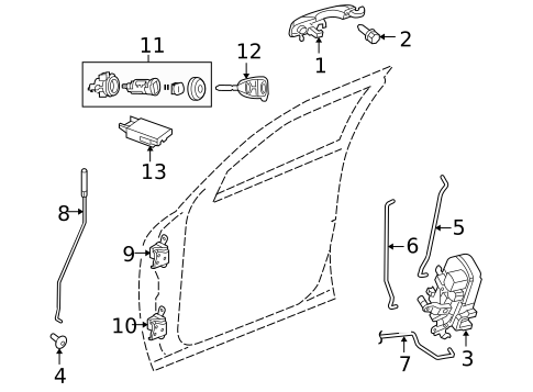 Lock & Hardware for 2005 Chrysler 300 #0