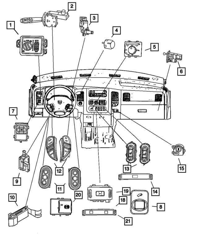 4602886AA - Electrical: Headlamp Switch for Mopar Image image