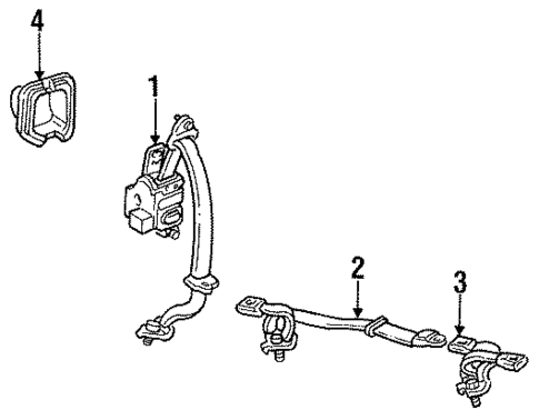 Rear Seat Belts for 1990 Honda Accord #0