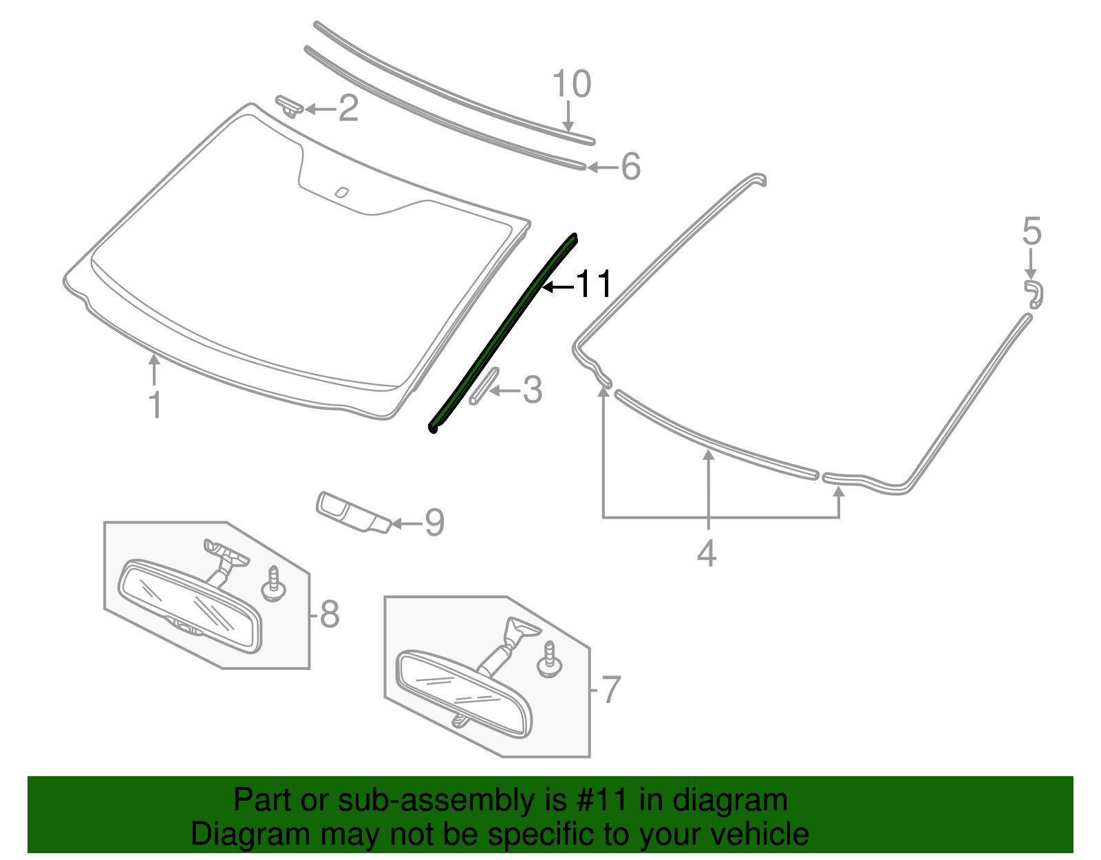 73162-TK8-A01 - Garnish Assembly L Front Windshield Side