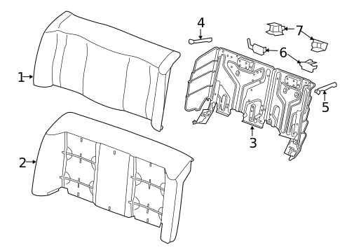 Rear Seat Components for 2015 Ford Special Service Police Sedan #0