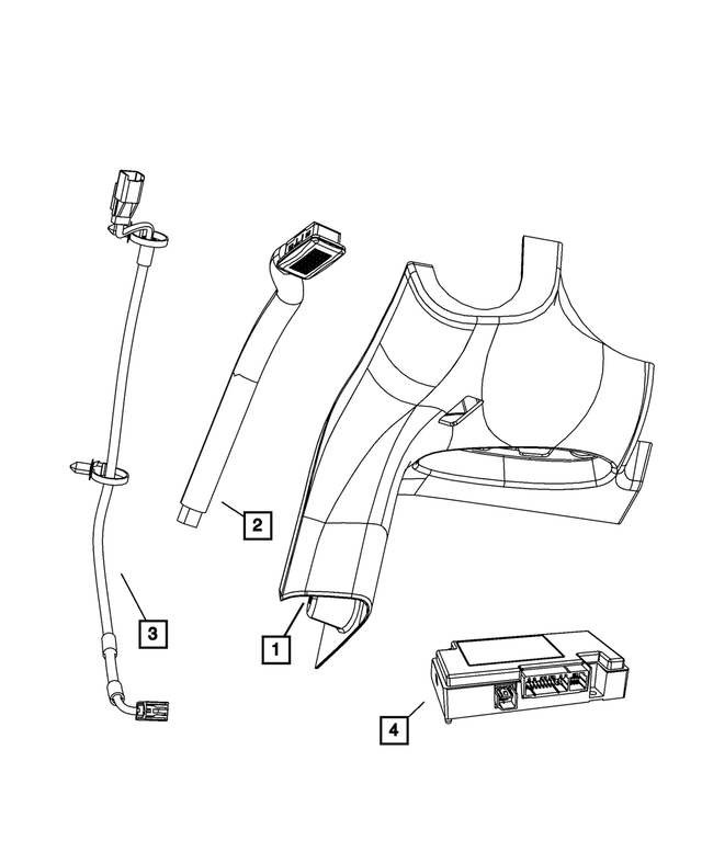 1NJ83DX9AC - Electrical: A Pillar Molding for Mopar Image image