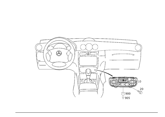 2038304285 - Heating and Ventilation: Operating Unit for Mercedes-Benz Image image