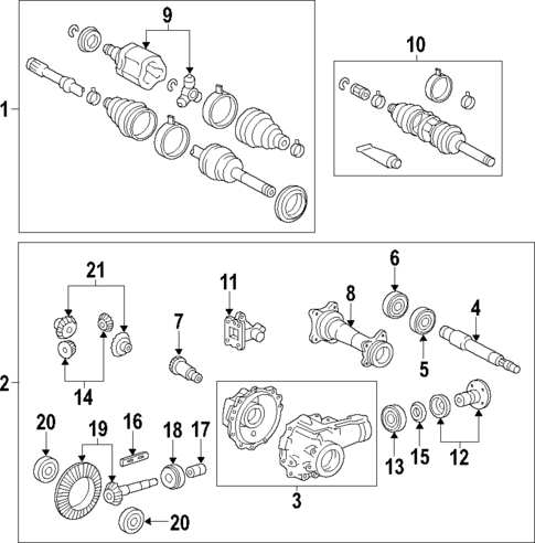 Front Axle for 2021 Toyota 4Runner | Longo Toyota Parts