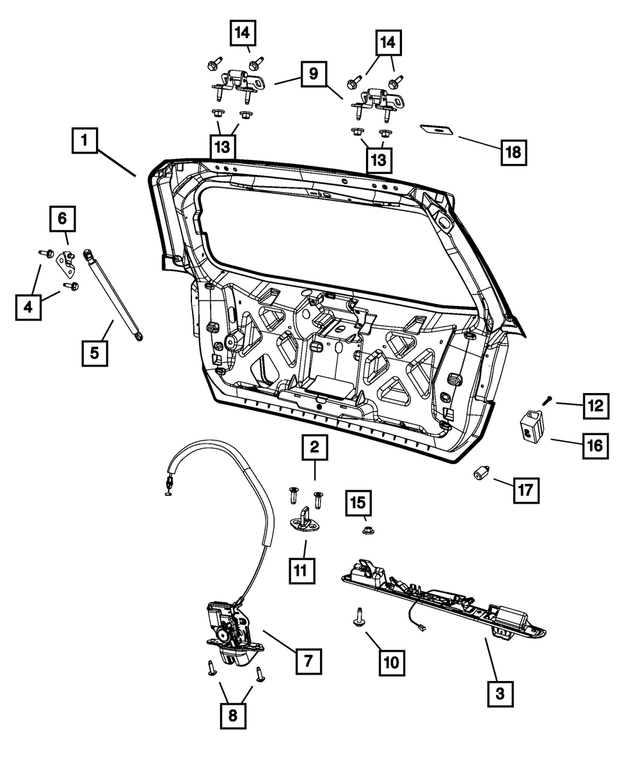 6508839AA - Doors, Door Mirrors and Related Parts: Hex Head Screw for Mopar Image