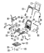 68100710AB - Interior Trim: Seat Back Bezel, Left, Export for Mopar Image