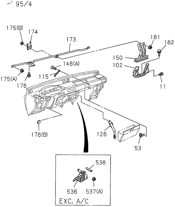 Instrument Panel (2) for 1997 Honda Passport #0