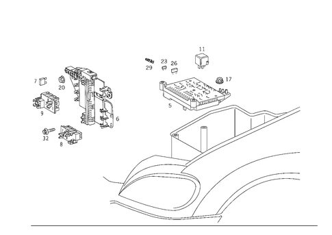 Fuse Box and Relay for 1998 Mercedes-Benz ML320 #0