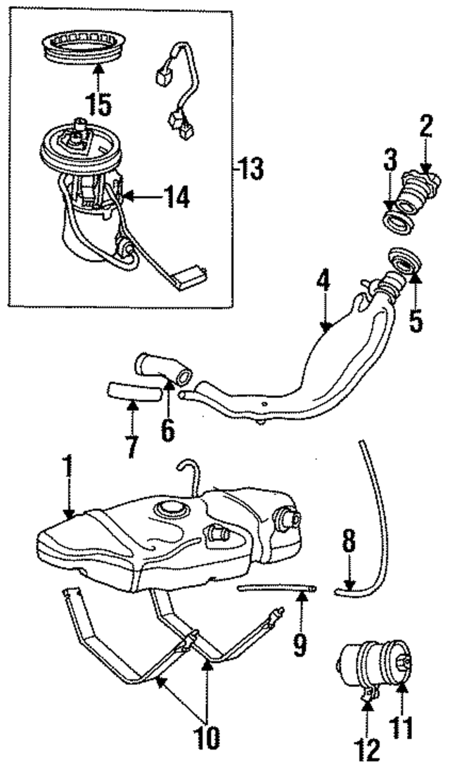 5328885 - : 1994-1999 Saab - Fuel Pump Assembly for Saab Image